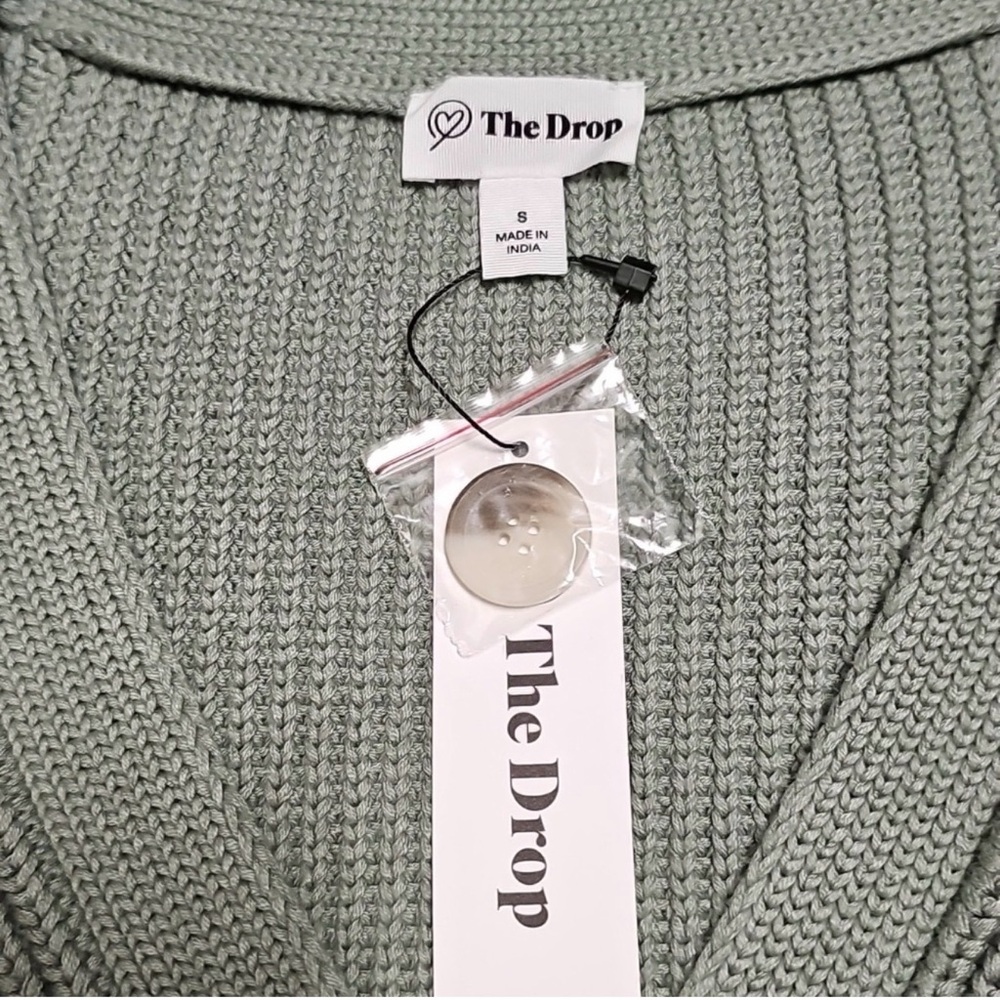 Nwt The Drop Oversized Womens Crop Cardigan sari iceberg green - Picture 6 of 8